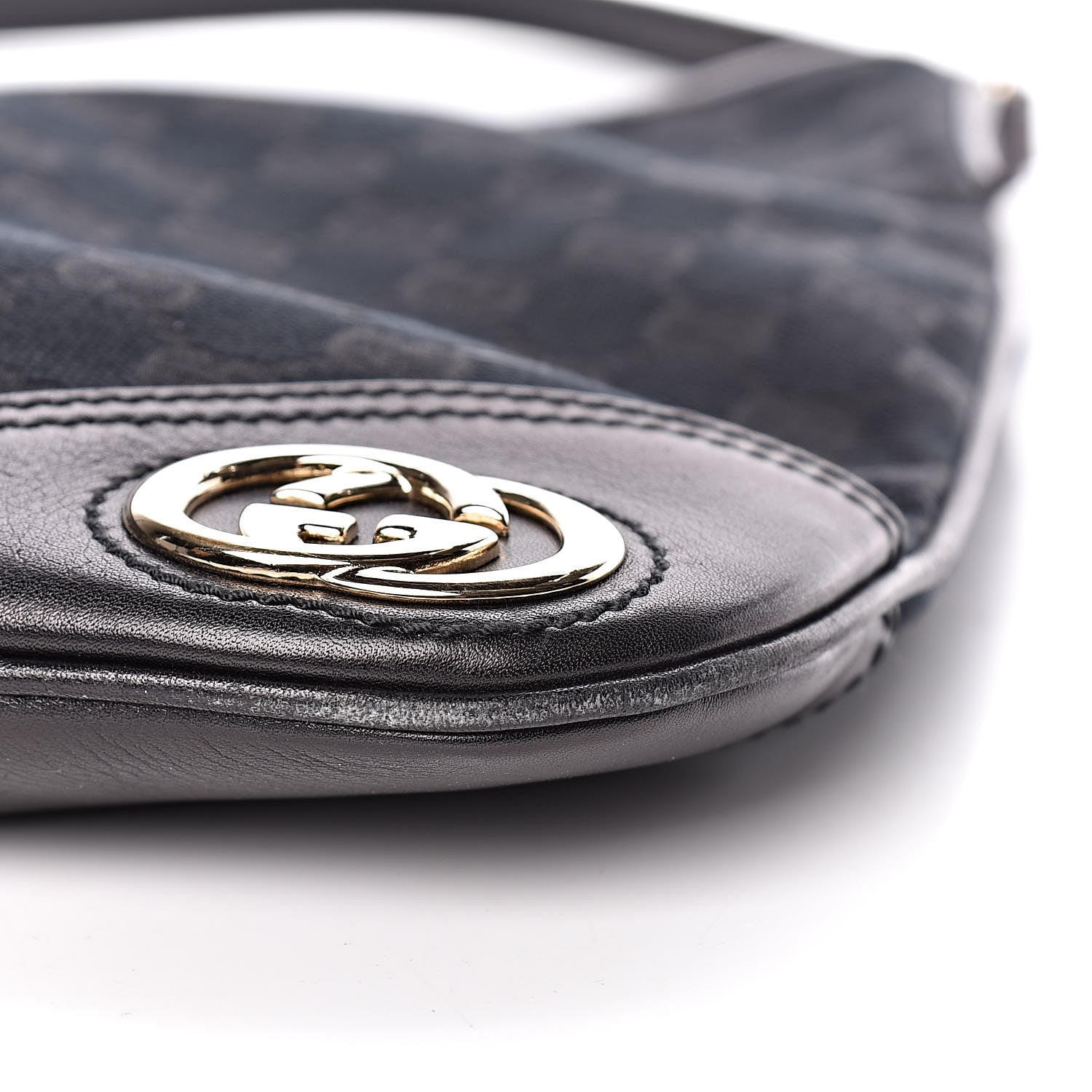 Gucci Monogram Medium New Britt Hobo Black 9 of 11