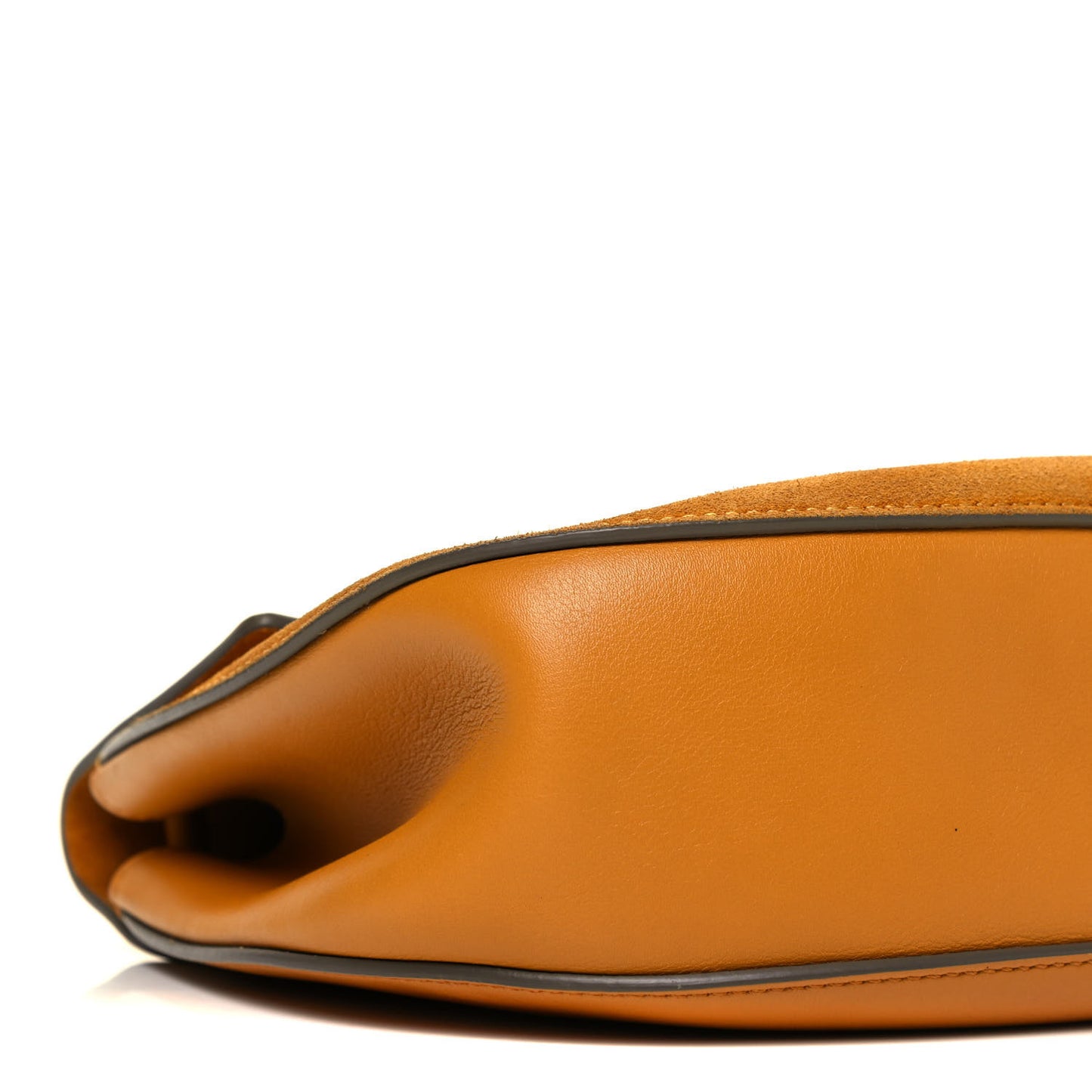 Suede Smooth Calfskin Mini Drew Shoulder Bag Dark Ochre