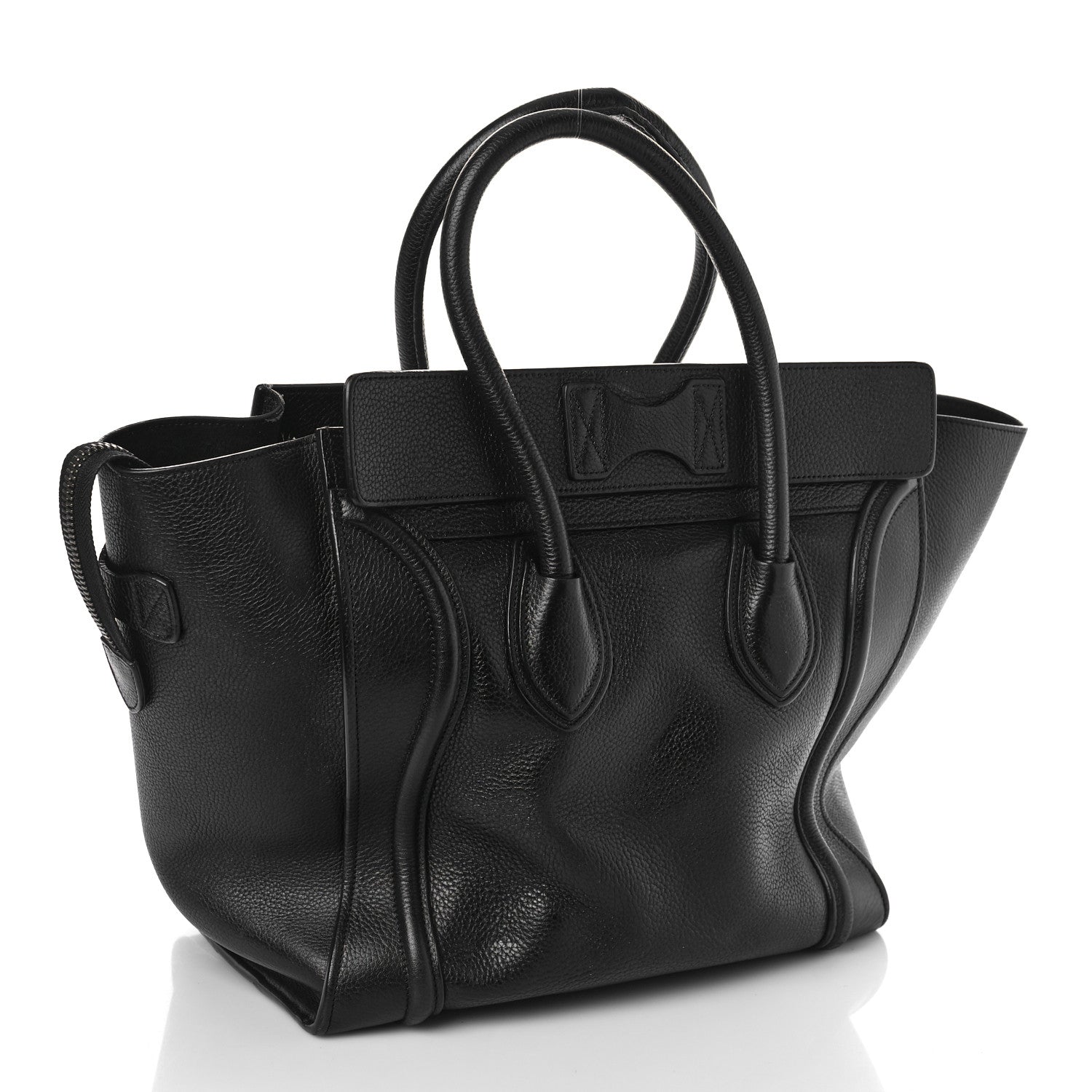 Celine Drummed Calfskin Mini Luggage Black 3 of 14