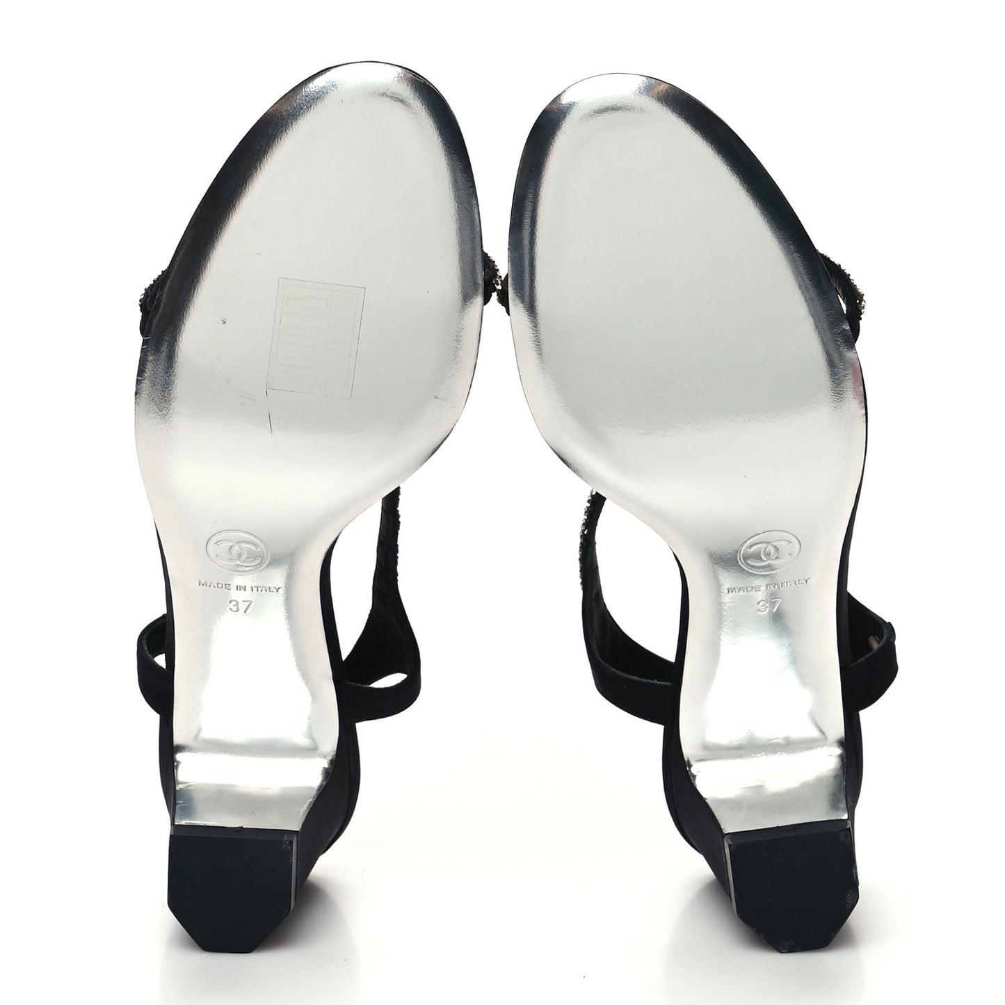 Crystal CC Sandals 37 Black