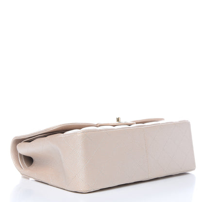 Chanel Pearly Caviar Quilted Jumbo Double Flap Light Beige 4 of 11