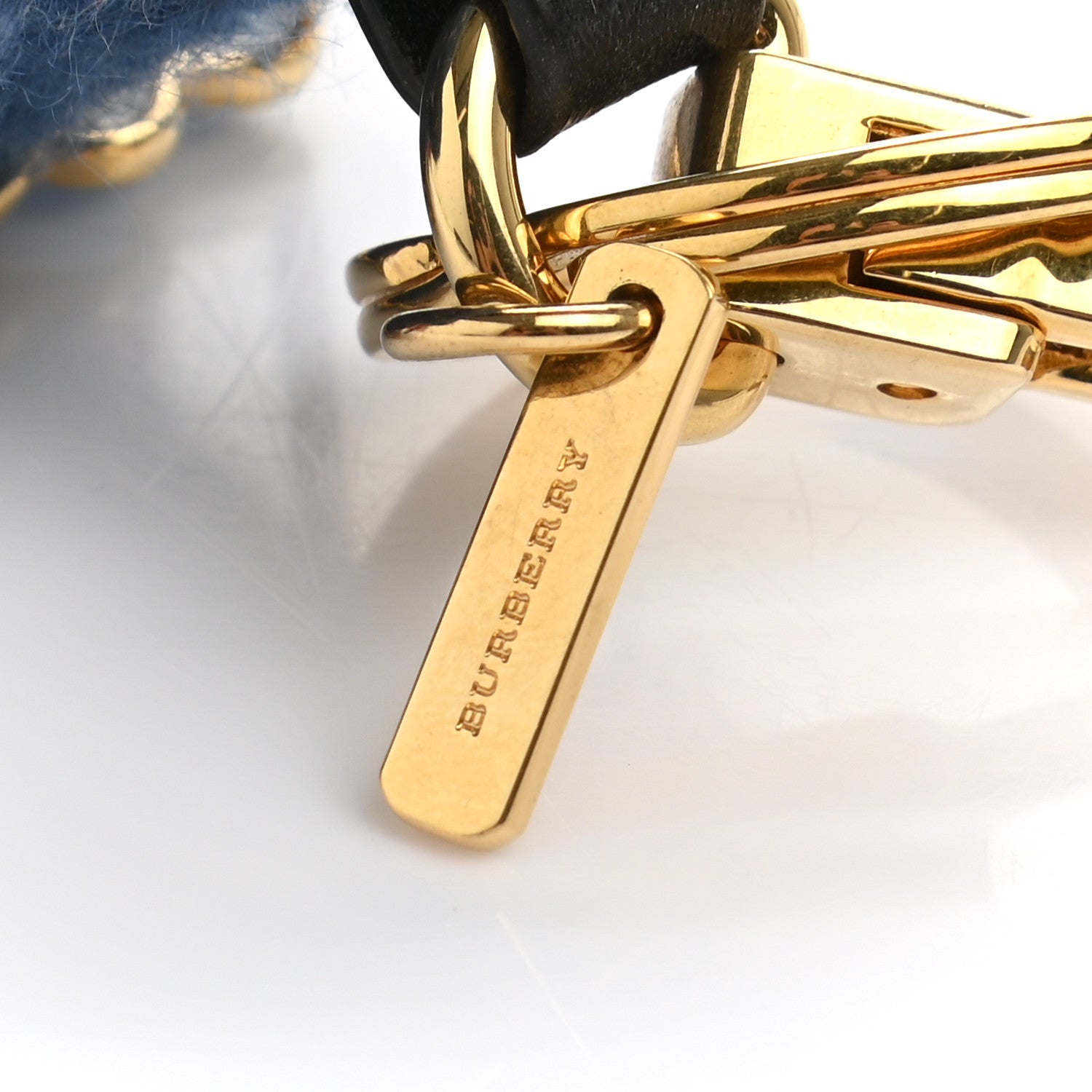 Burberry Cashmere Thomas Beachwear Teddy Bear Keychain Charm Blue Multi 3 of 5