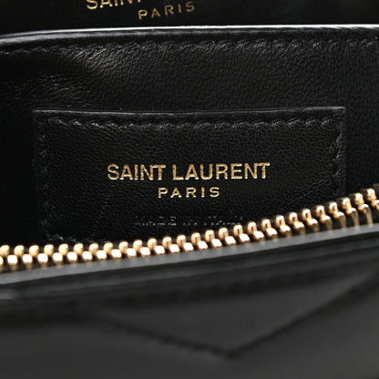 Saint Laurent Calfskin Y Quilted Monogram Small Loulou Chain Satchel Black 6 of 8