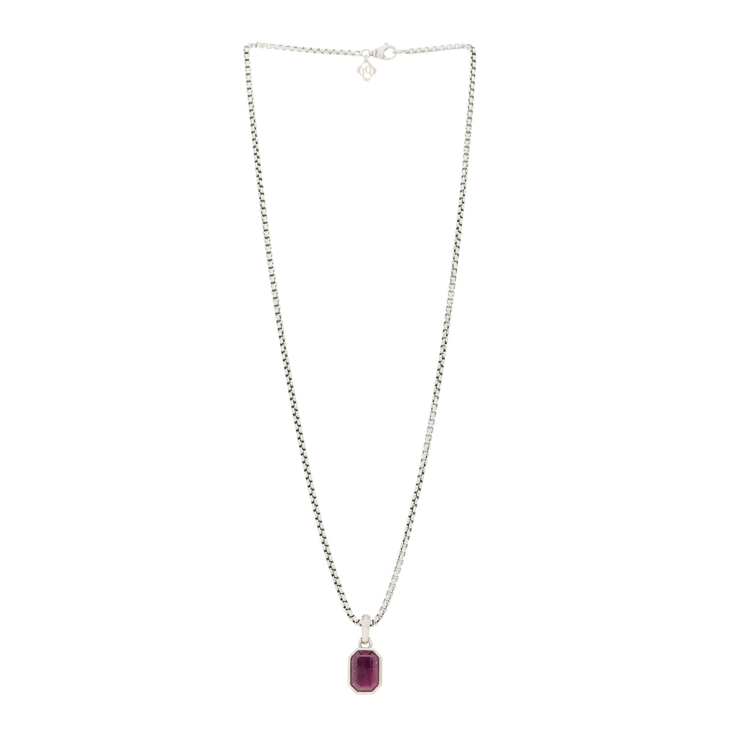 Sterling Silver Ruby Love Amulet Pendant Necklace