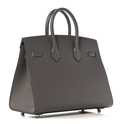 Hermes Epsom Birkin Sellier 25 Etain 3 of 35