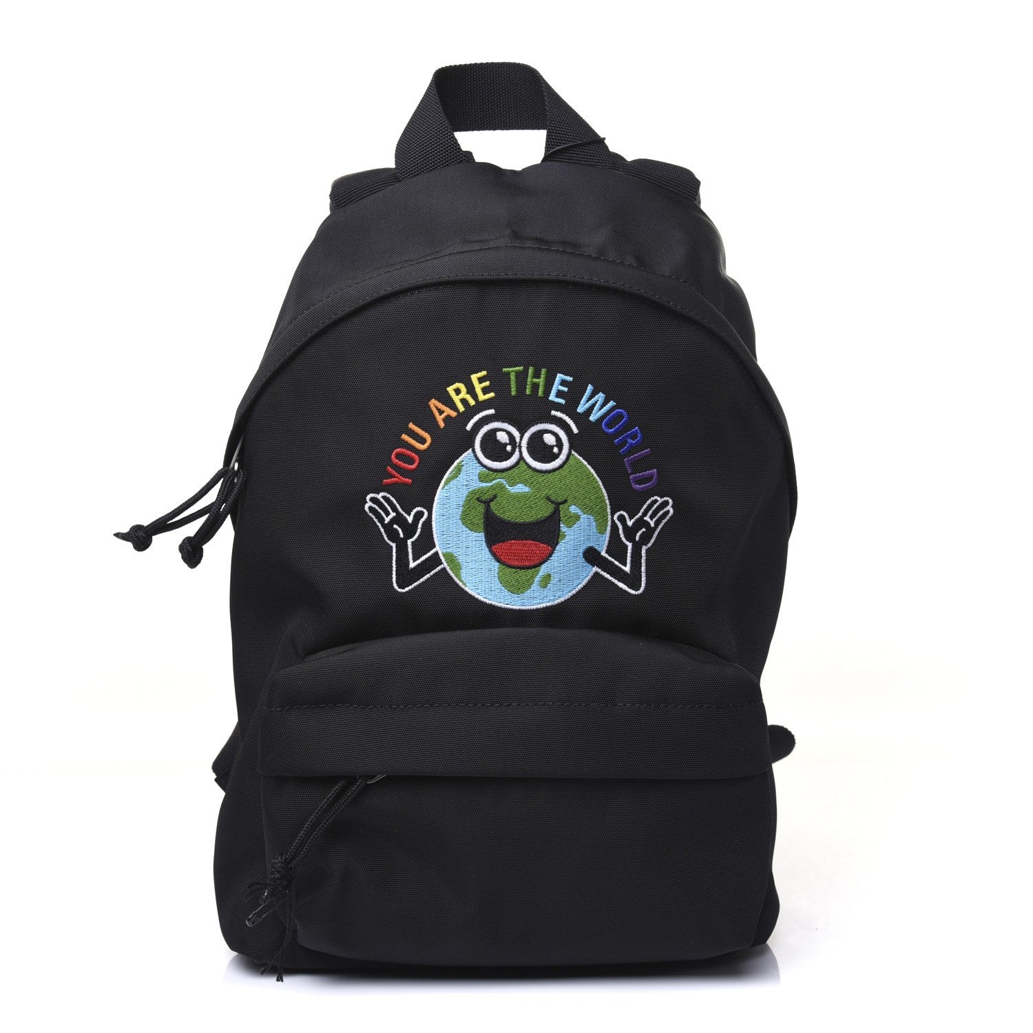 Balenciaga Nylon Embroidered You Are The World Explorer Backpack S Black 1 of 12