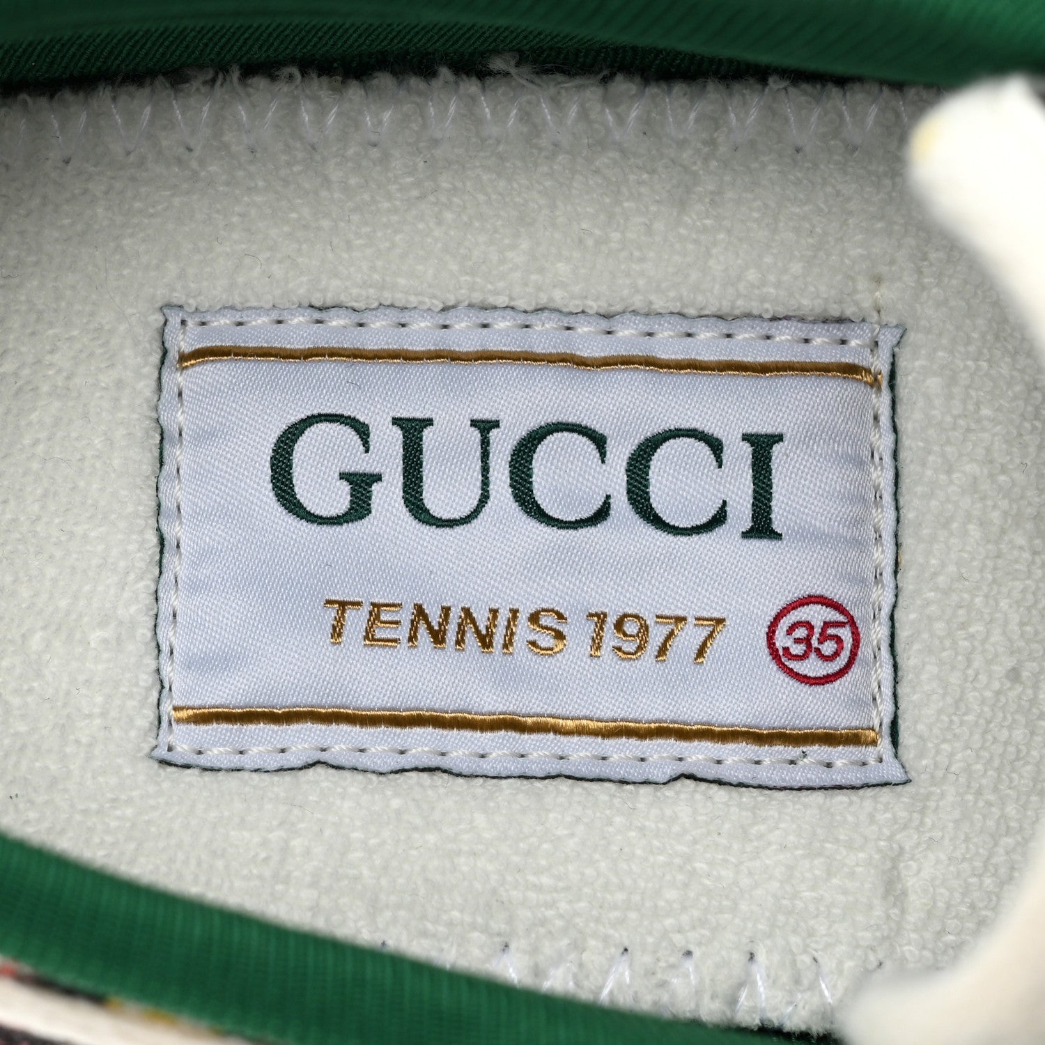 Gucci X LIBERTY OF LONDON Canvas Web Holly Print Womens 1977 Tennis Sneakers 35 Black Peach Mystic White 7 of 7