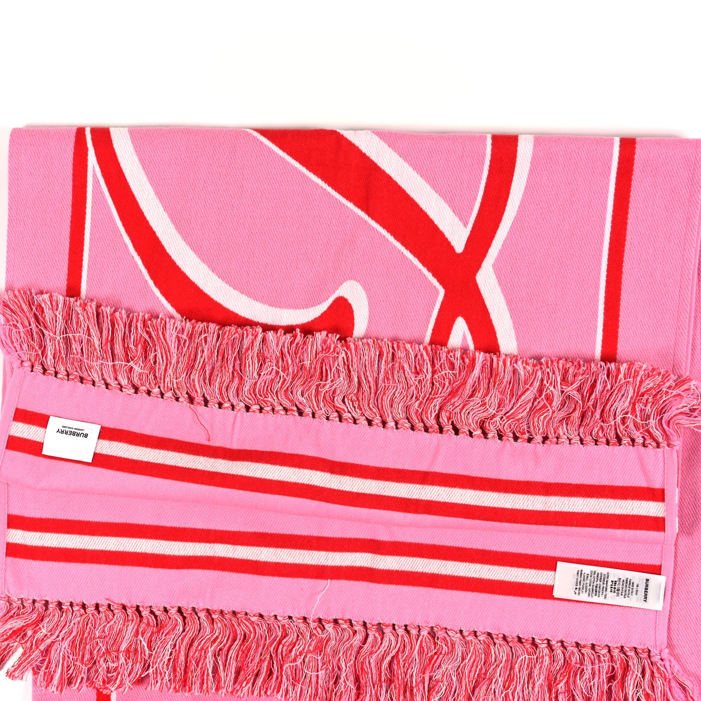 Cotton Logo Script Football Scarf Bubblegum Pink