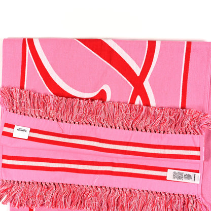 Burberry Cotton Logo Script Football Scarf Bubblegum Pink 3 of 3