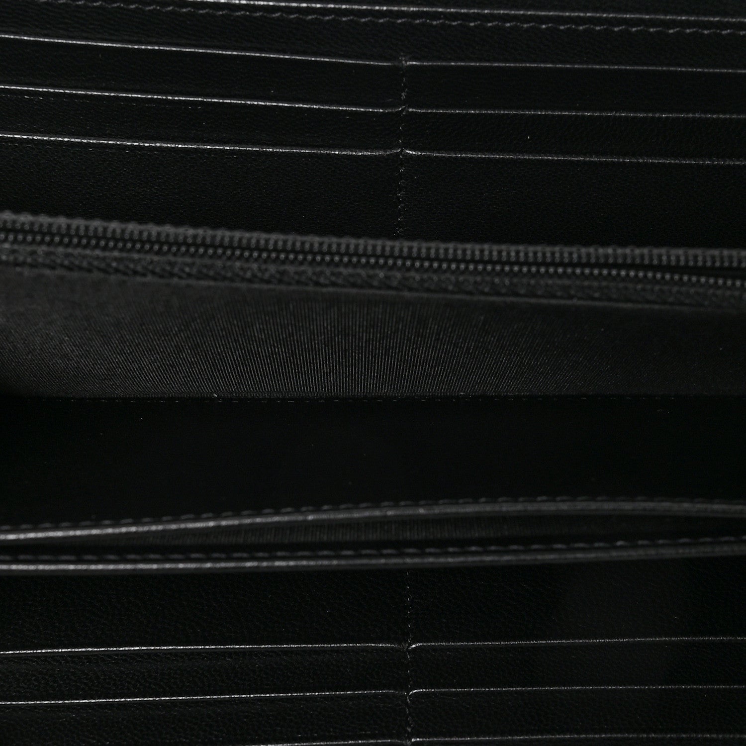 Chanel Lambskin Quilted 19 Long Zipped Around Wallet Black 5 of 7