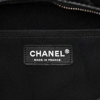 Chanel Lambskin Surpique Chevron Quilted Tote Black 6 of 11