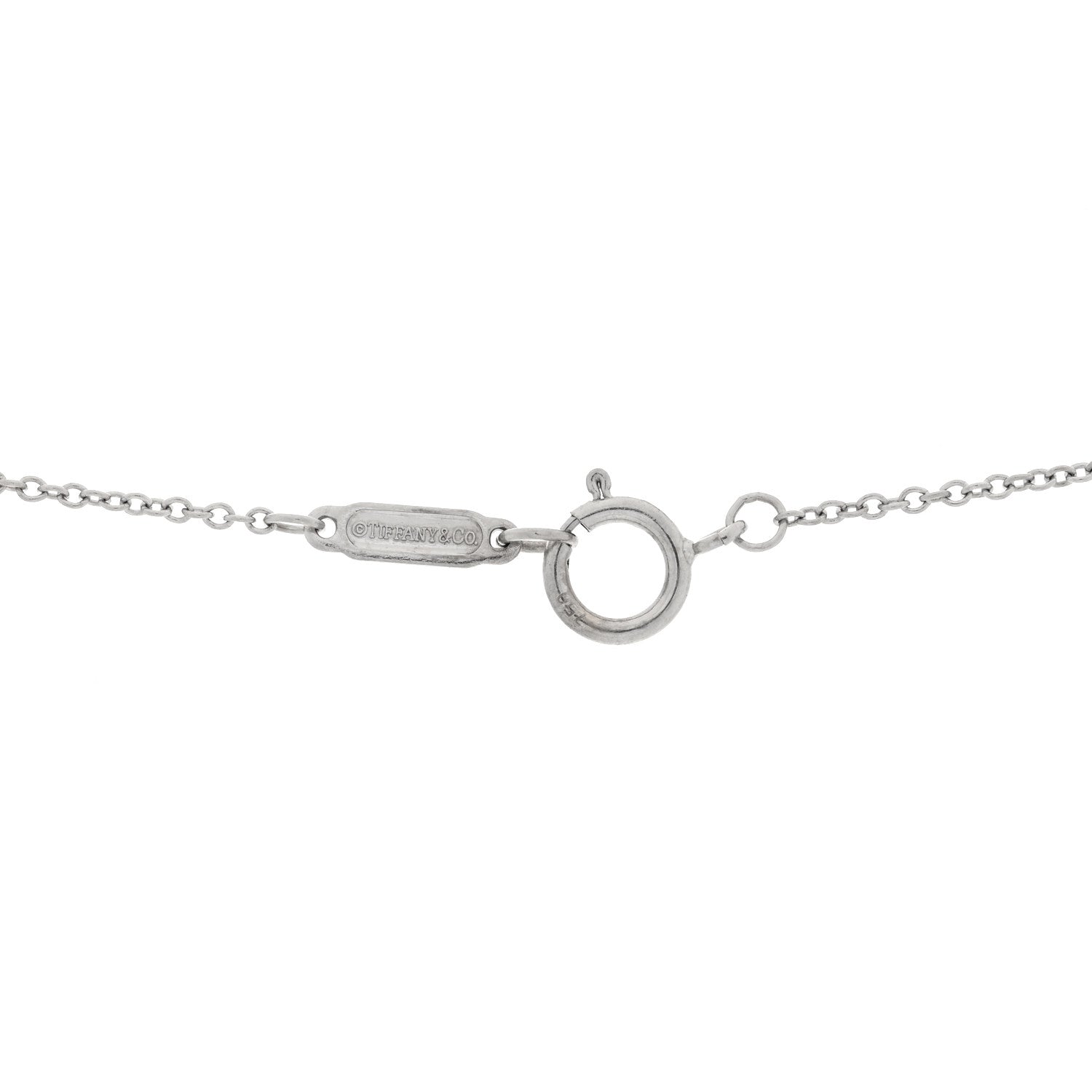 Tiffany Platinum Diamond .32ctw Circlet Pendant Necklace 4 of 4