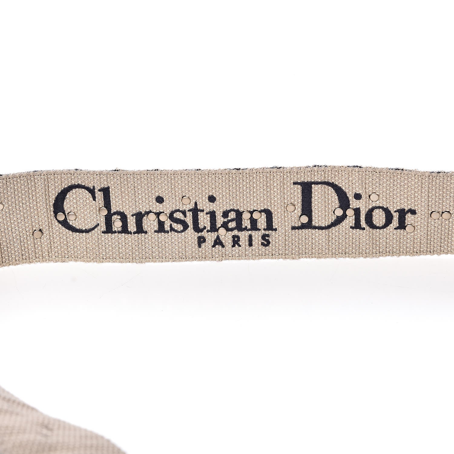 Christian Dior Oblique Studded Shoulder Strap Blue 3 of 5