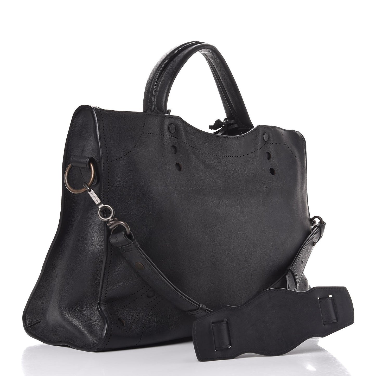 Veau Soyeux Perforated Blackout Hardware City Black