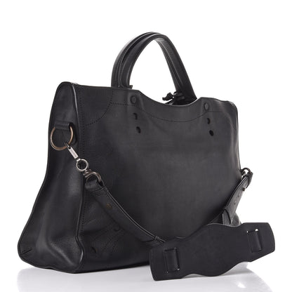Balenciaga Veau Soyeux Perforated Blackout Hardware City Black 5 of 14