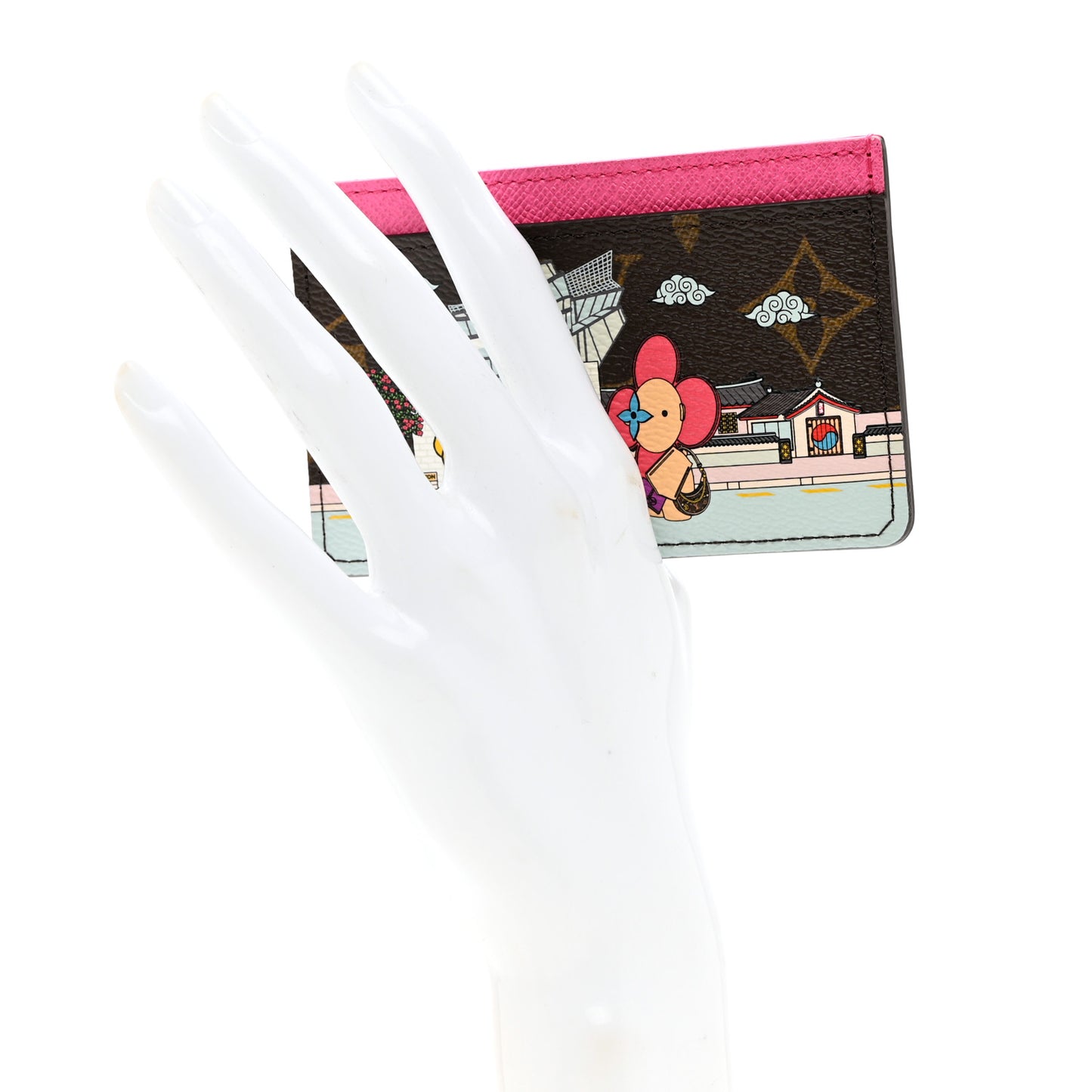 Monogram 2022 Christmas Animation Seoul Cardholder Fuchsia