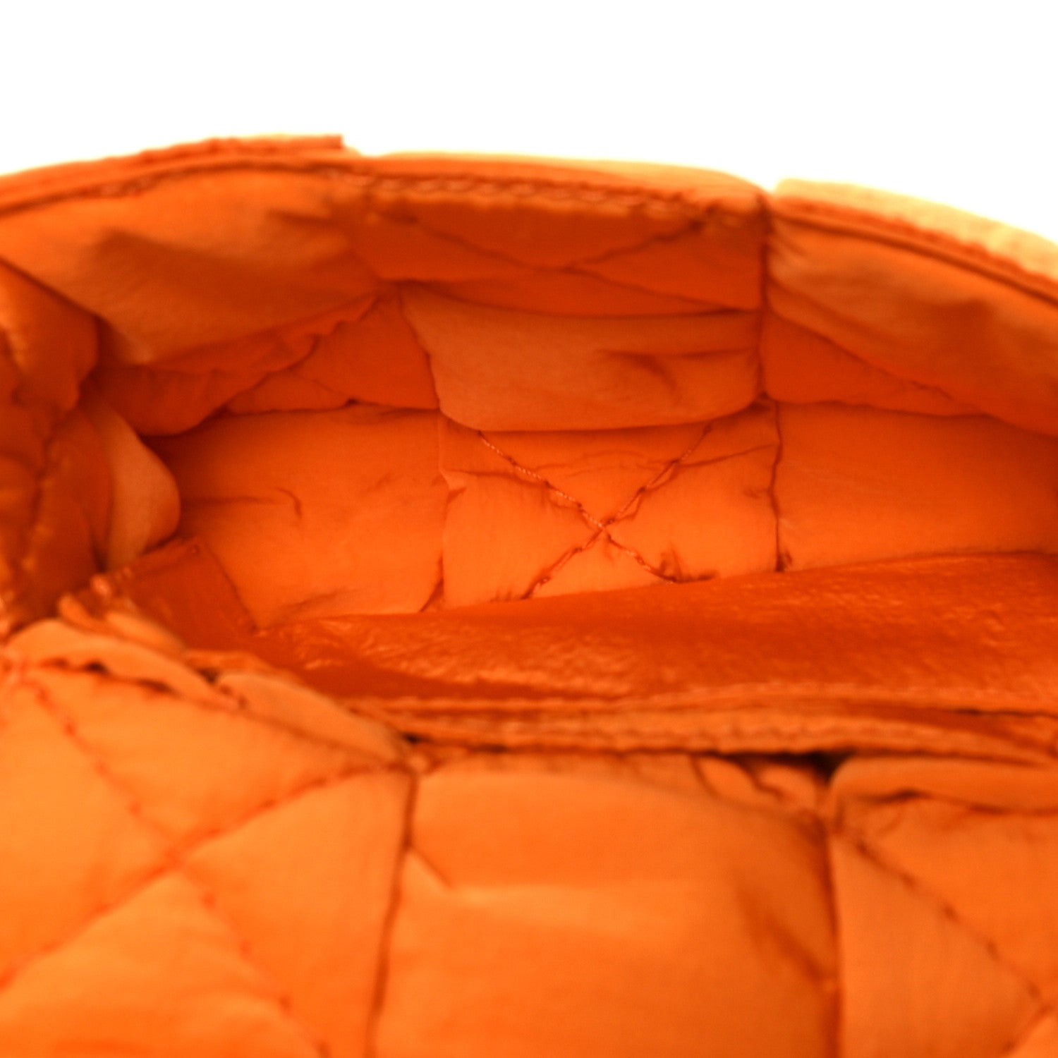 Bottega Veneta Nylon Intrecciato Mini Padded Tech Candy Cassette Bag Orange 5 of 11