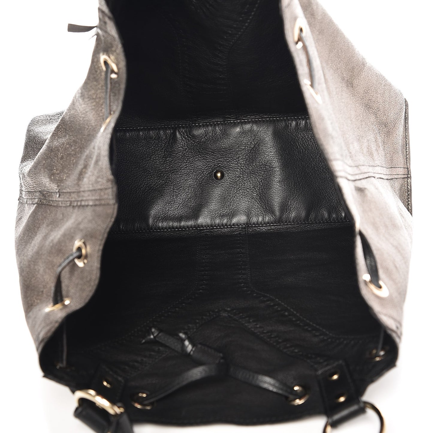Calfskin Reversible Double Sac Y Tote Bronze Black