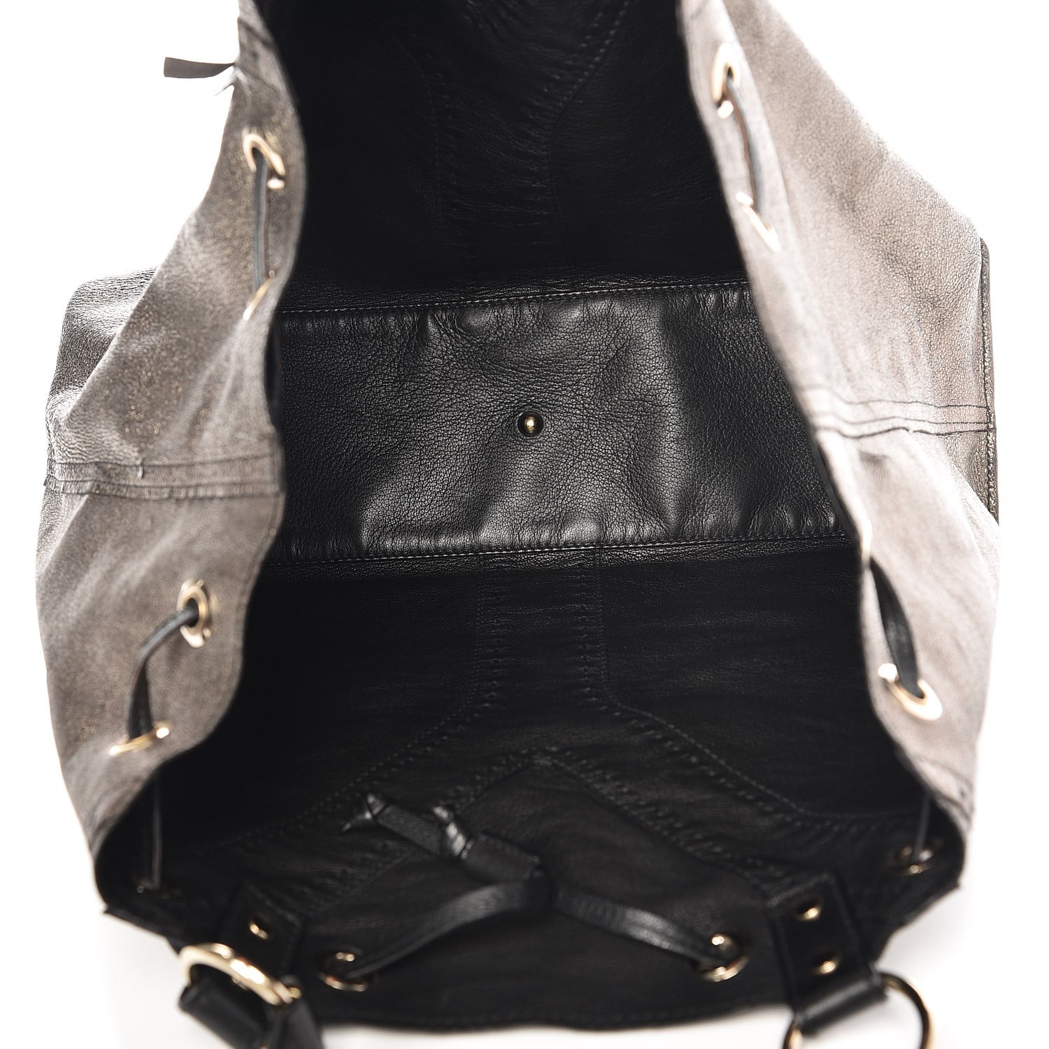 Saint Laurent Calfskin Reversible Double Sac Y Tote Bronze Black 6 of 8