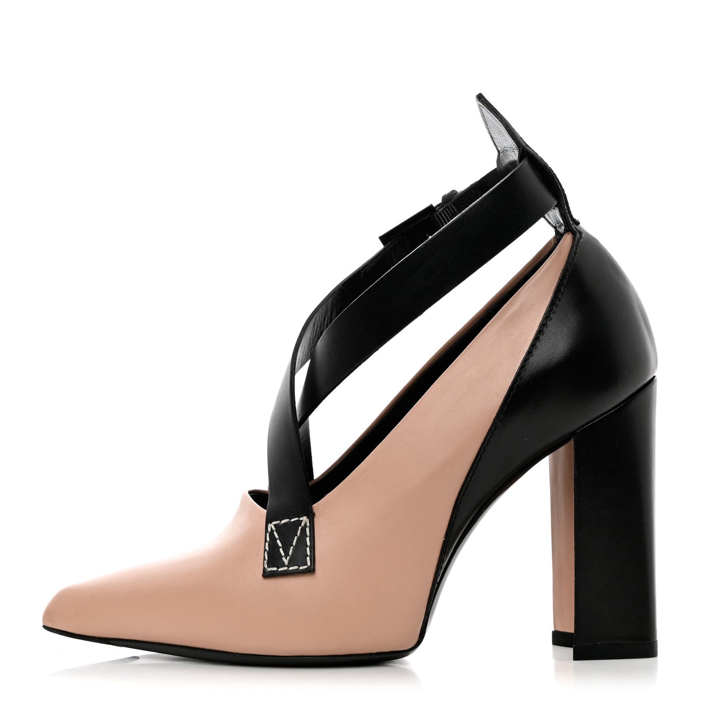 Calfskin Gamble Diva Pumps 36 Nude