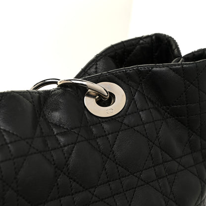 Christian Dior Lambskin Cannage Large Dior Soft Shopping Tote Black 18 of 22