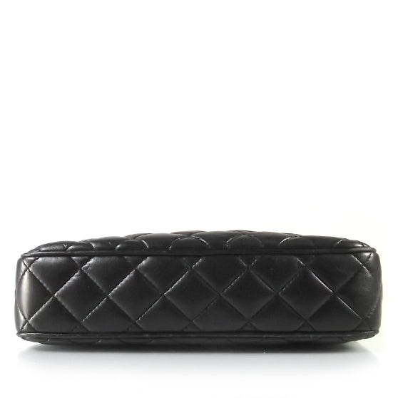 Vintage Quilted Lambskin Tassel Camera Case Black