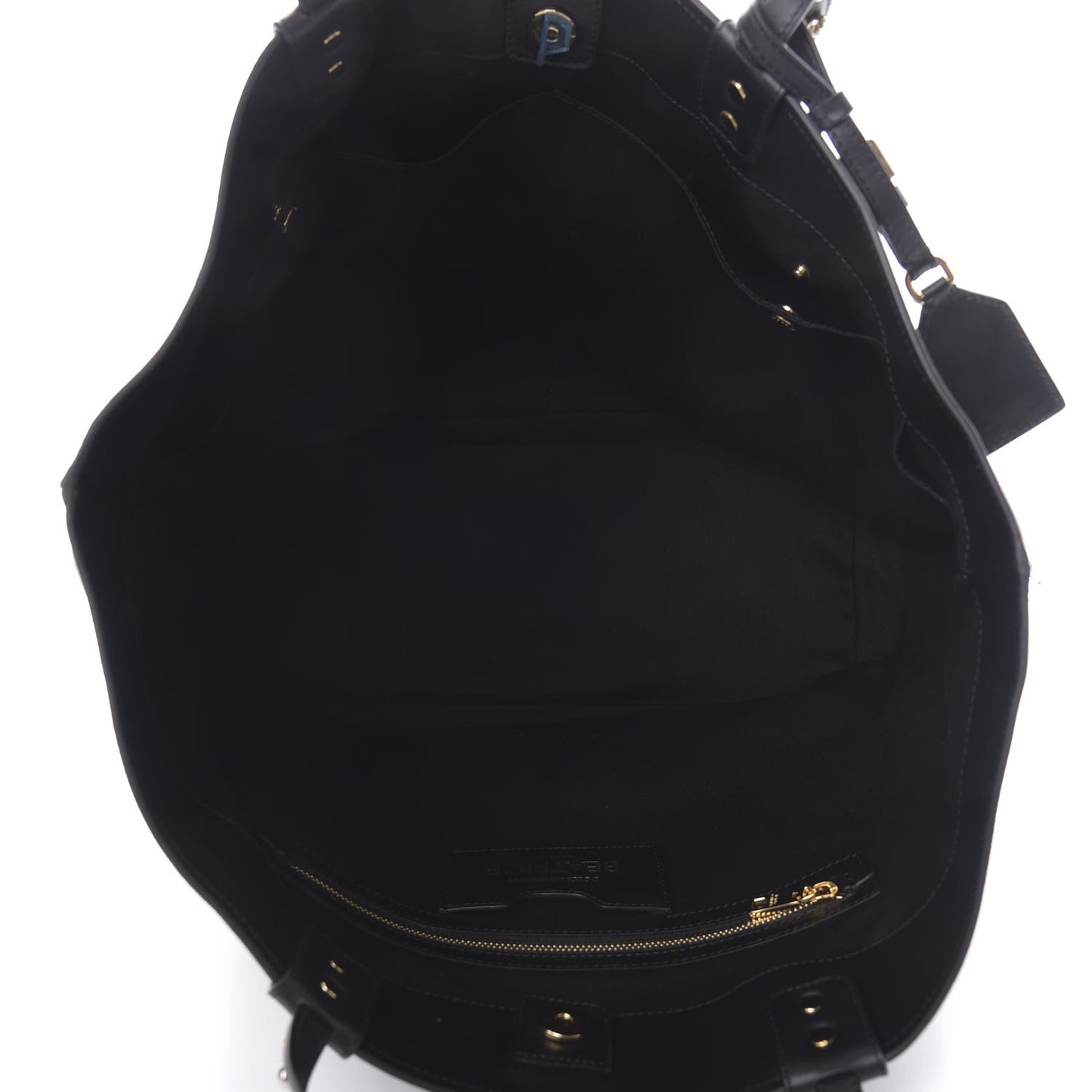 Calfskin Graffiti Printed Tote Black