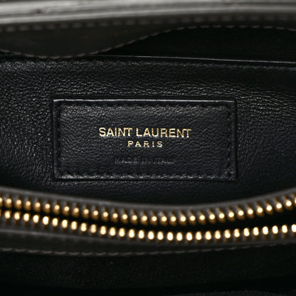 Saint Laurent Calfskin Y Quilted Monogram Small Loulou Chain Satchel Pebble 6 of 9