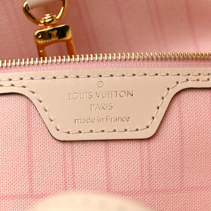 Louis Vuitton Damier Azur Braided Neverfull MM Pink 7 of 9