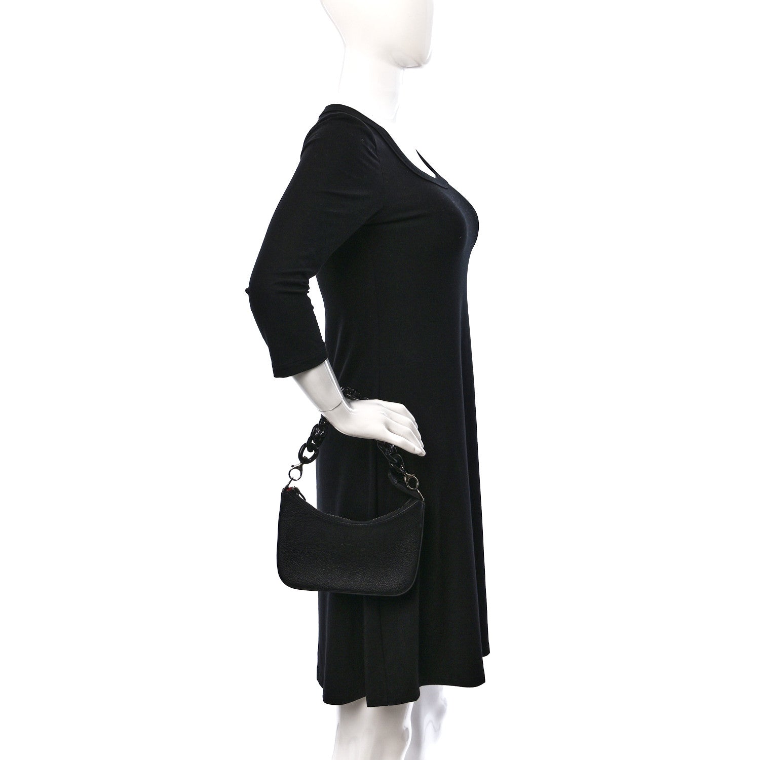 Christian Louboutin Calfskin Mini Loubila Chain Shoulder Bag Black 2 of 11