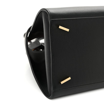 Salvatore Ferragamo Calfskin Small Hug Bag Black 8 of 9