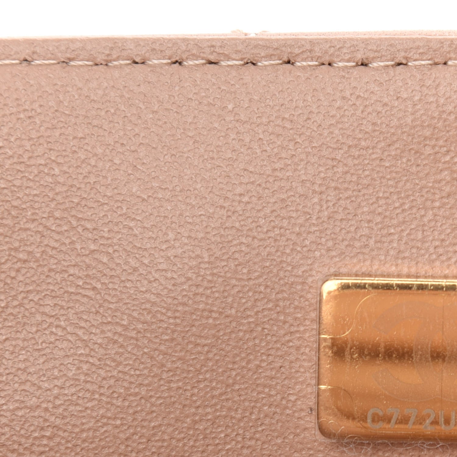 Chanel Lambskin Quilted Mini Top Handle Rectangular Flap Beige 9 of 11