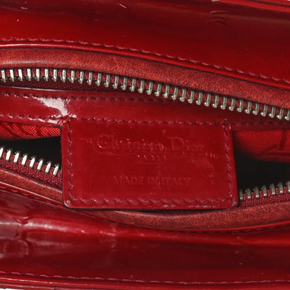 Christian Dior Patent Cannage Medium Lady Dior Red 6 of 11