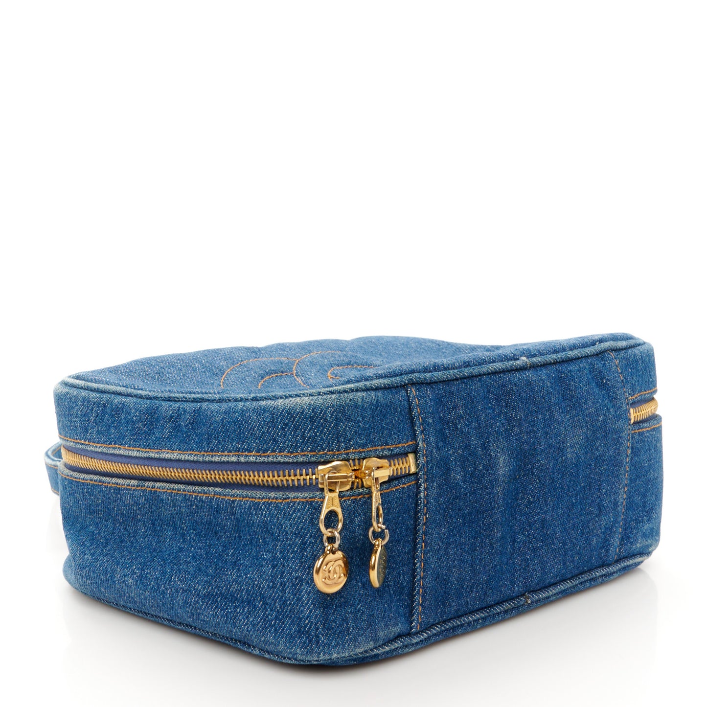 Denim Vanity Cosmetic Case Blue