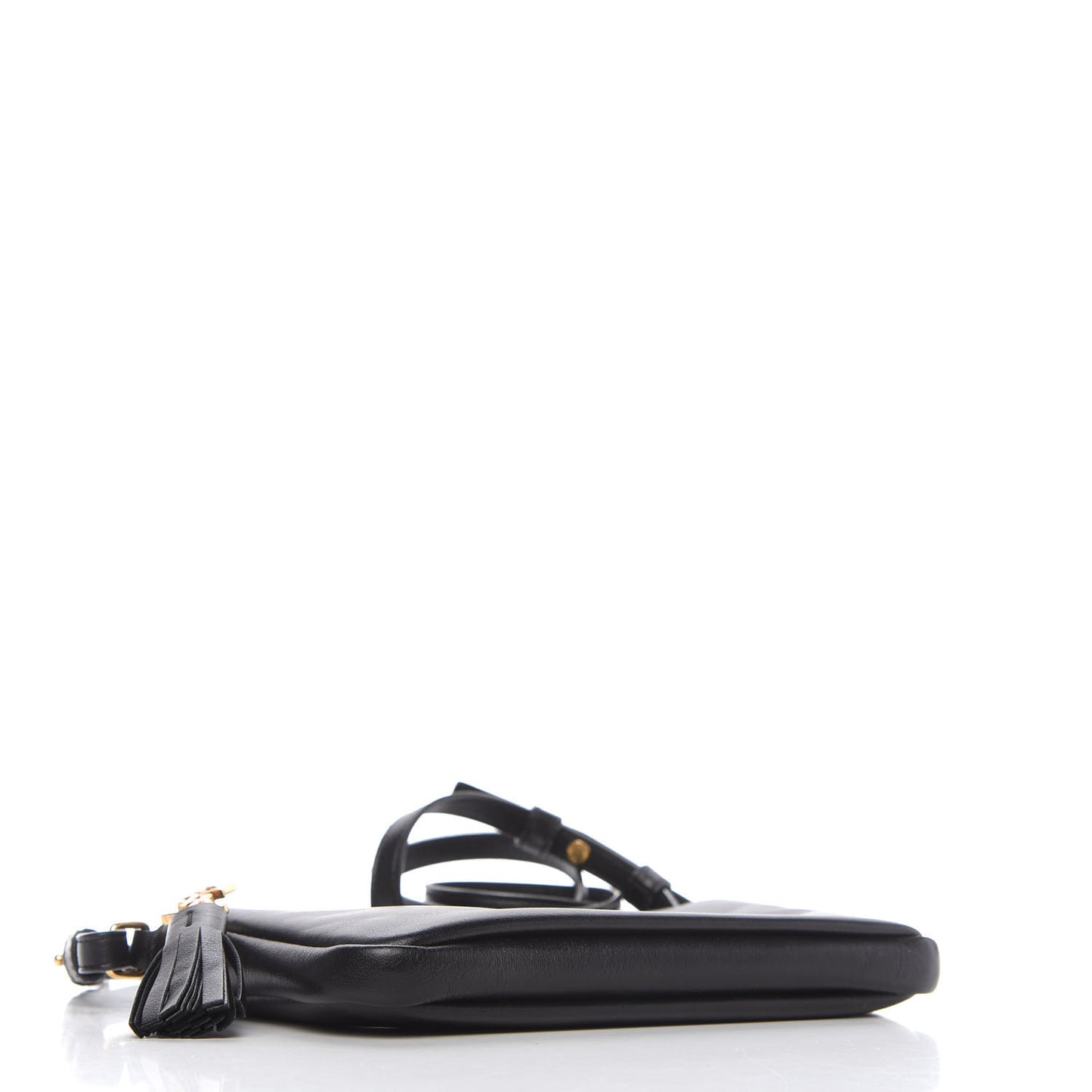 Calfskin Monogram Phone Pouch Crossbody Bag Black