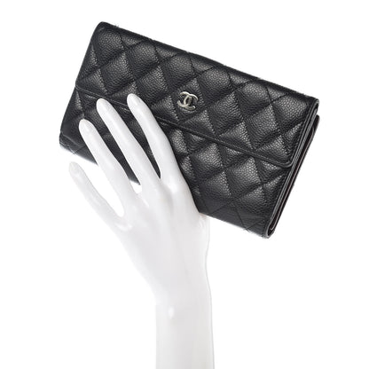 Chanel Caviar Quilted CC French Flap Wallet Black 2 of 11
