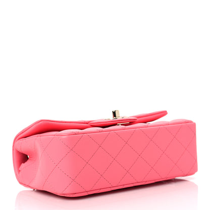 Chanel Lambskin Quilted Mini Rectangular Flap Pink 4 of 9