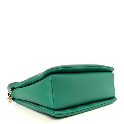 MCM Calfskin Mode Travia Medium Shoulder Bag Green 4 of 10