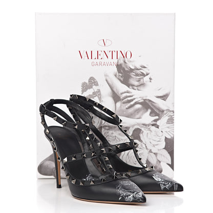 Valentino Garavani X UNDERCOVER Calfskin Rockstud Ankle Strap Pumps 38 Black 10 of 10