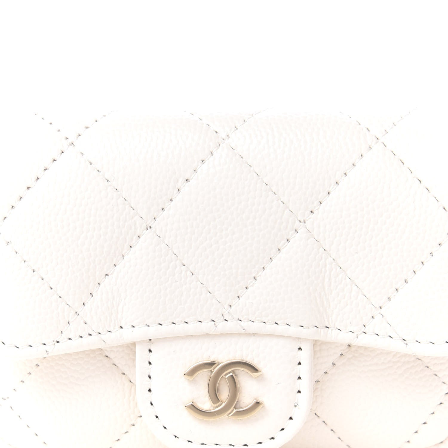 Chanel Caviar Quilted Belt Bag White 10 of 11