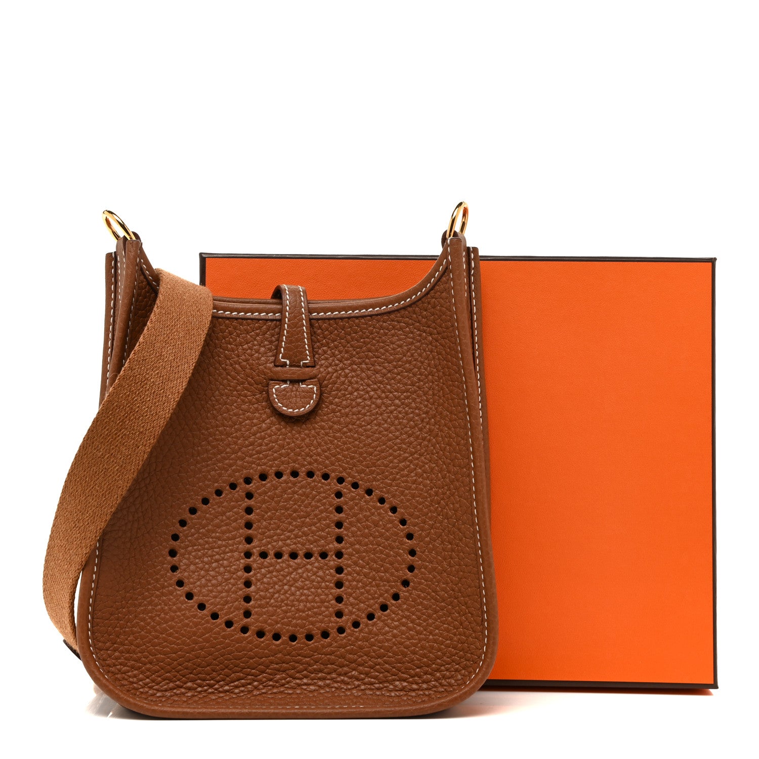 Hermes Taurillon Clemence Evelyne TPM Gold 10 of 10