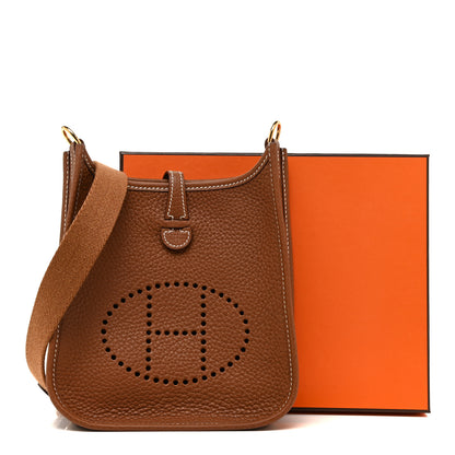 Hermes Taurillon Clemence Evelyne TPM Gold 10 of 10