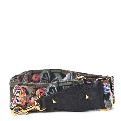 Valentino Garavani Canvas Camubutterfly Rockstud Guitar Strap Multicolor 1 of 4
