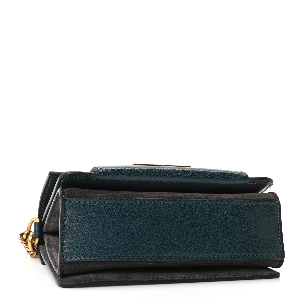 Goatskin Suede Mini GV3 Shoulder Bag Prussian Blue Grey