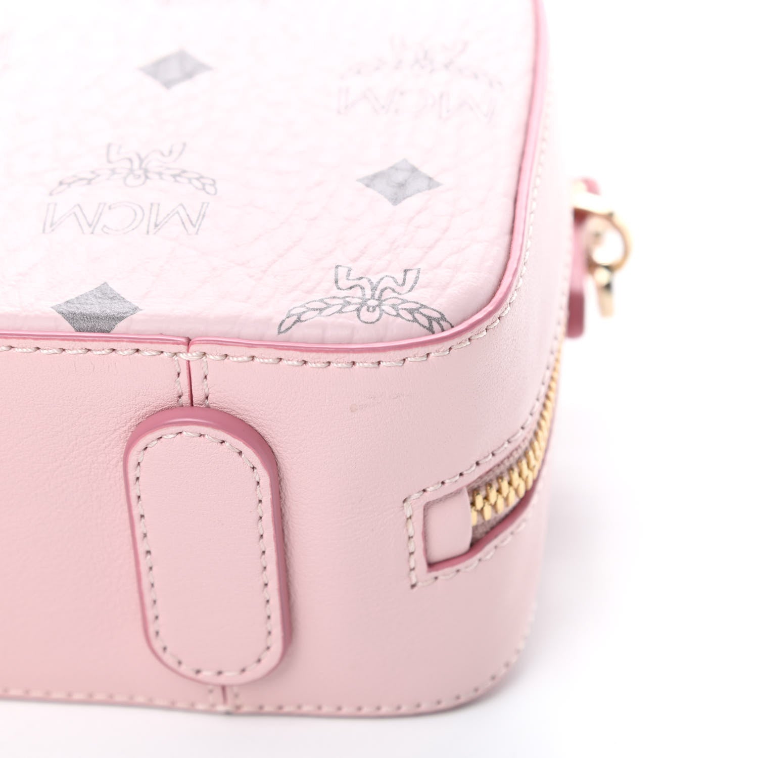 MCM Visetos Round Tote Powder Pink 11 of 11