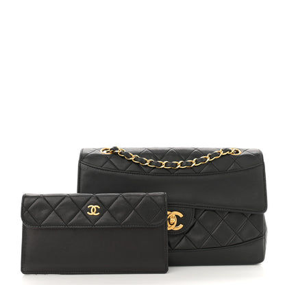 Chanel Lambskin Quilted Small Single Flap With Pouch Black 3 of 15