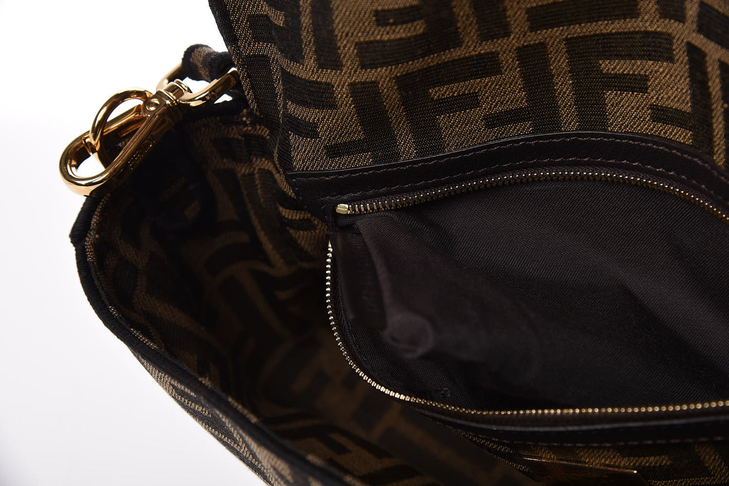 Fabric Jacquard FF 1974 Medium Baguette Tobacco Moro Black