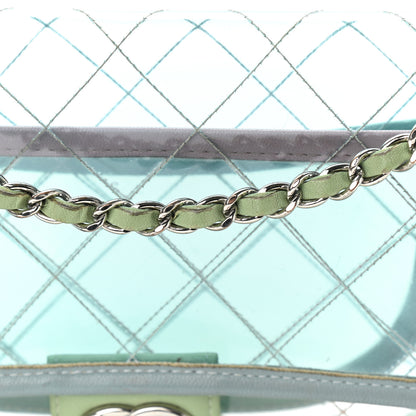 Chanel Lambskin PVC Quilted Medium Coco Splash Flap Blue Green 12 of 12