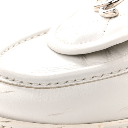 Chanel Shiny Lambskin Quilted CC Turnlock Loafers 40 White 12 of 13