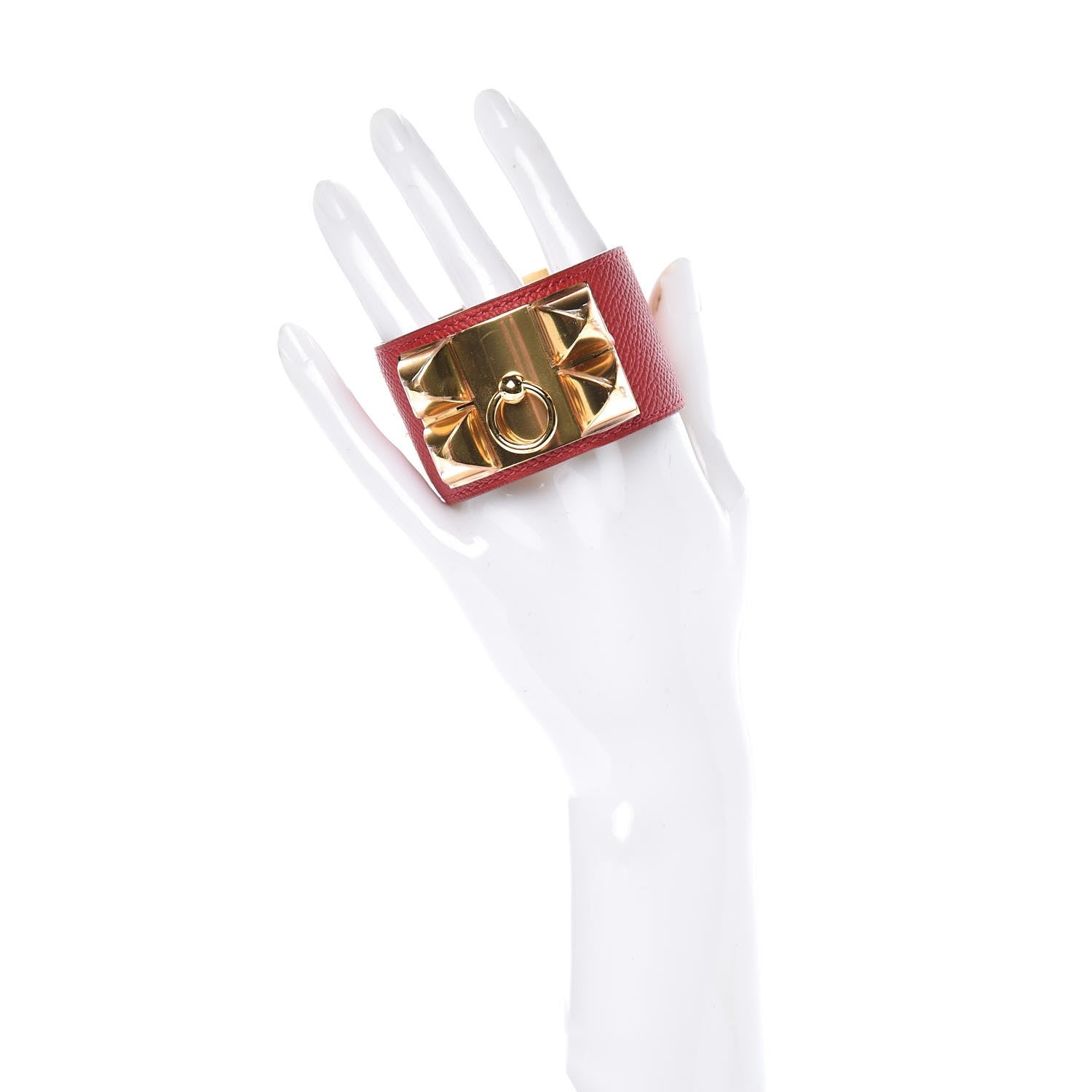 Hermes Epsom Collier de Chien CDC Bracelet S Rouge Casaque 2 of 8